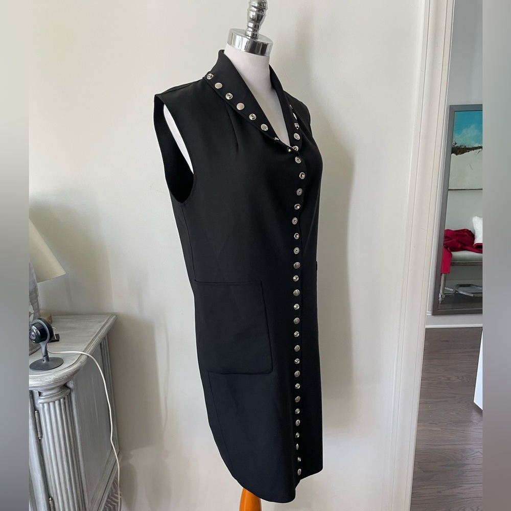 ALEXANDER WANG SNAP FRONT STUD DRESS DUSTER - Picture 6 of 16